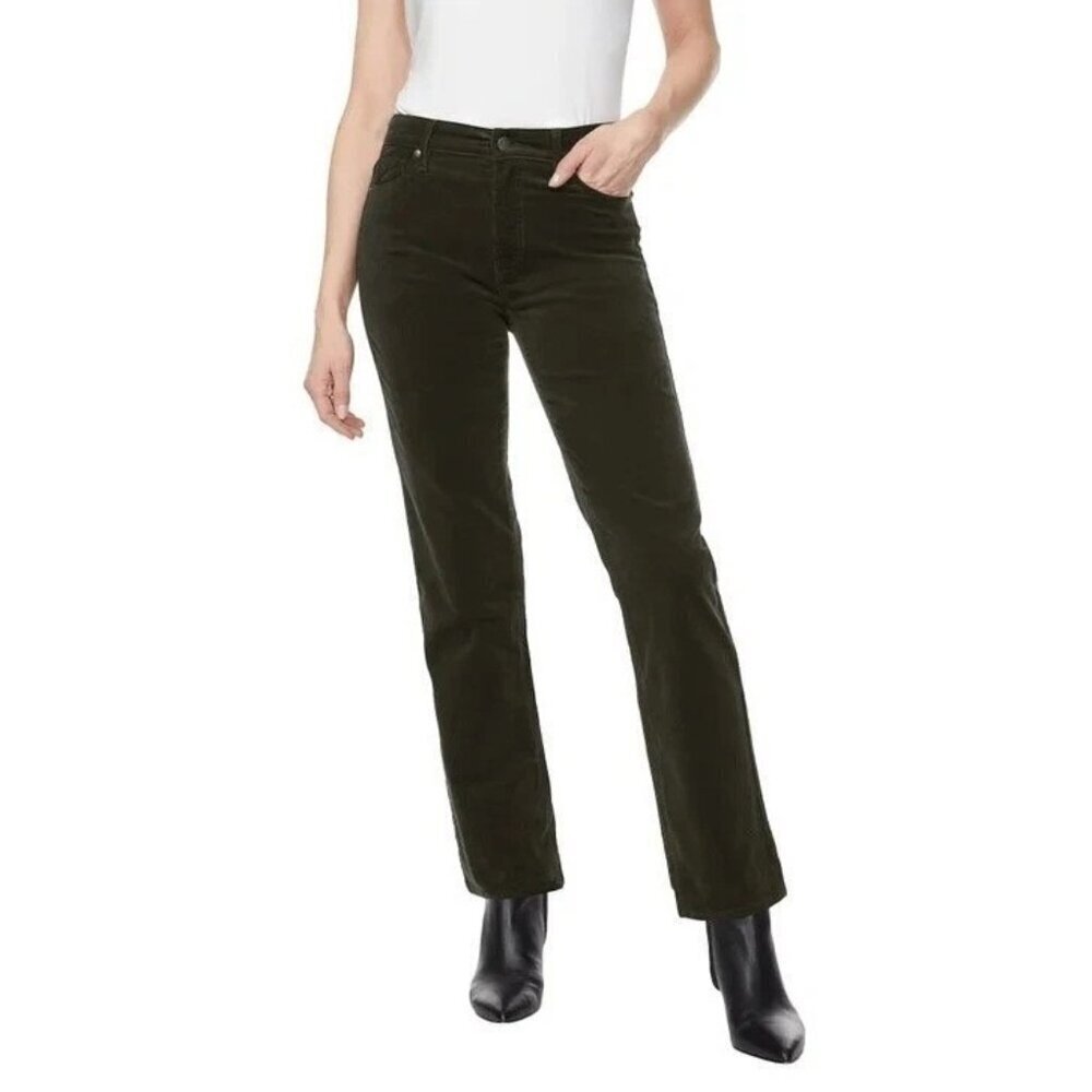 Buffalo David Bitton Women's 8/29 Straight Leg Stretch Corduroy Green M0859